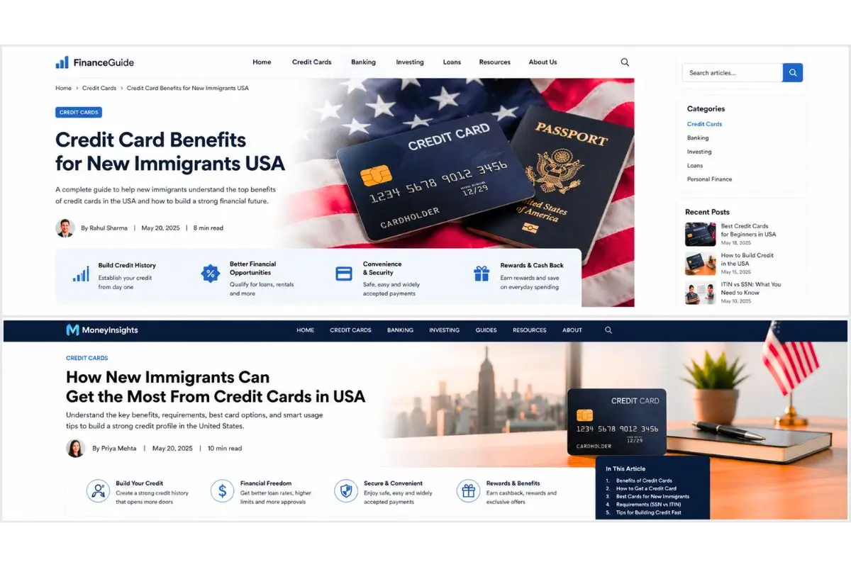 Credit Card Benefits for New Immigrants USA